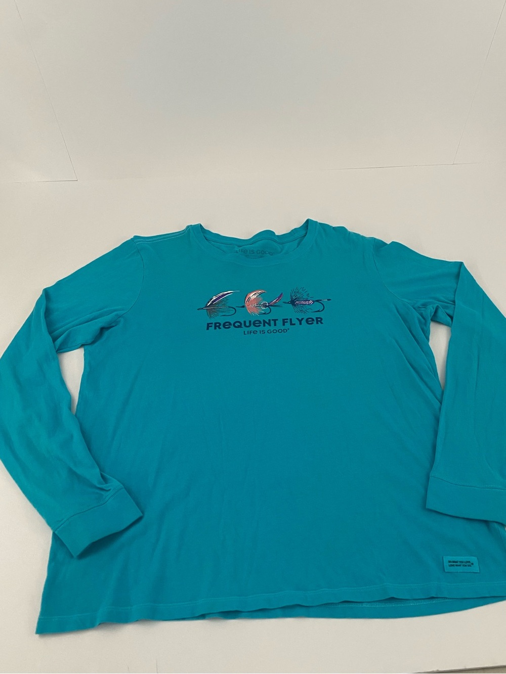 Life Is Good XL Womens Long Sleeve “Frequent Flyer” Crusher Lite 100% Cotton